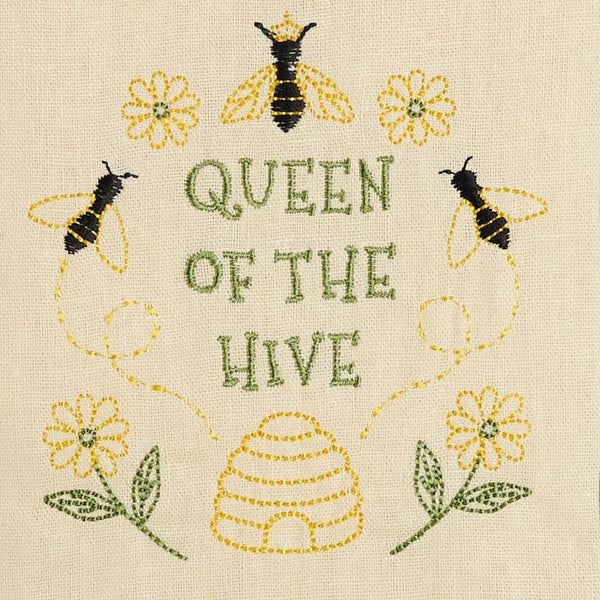 Queen of The Hive Pom Pom Kitchen Towel - Lulu Bella Boutique