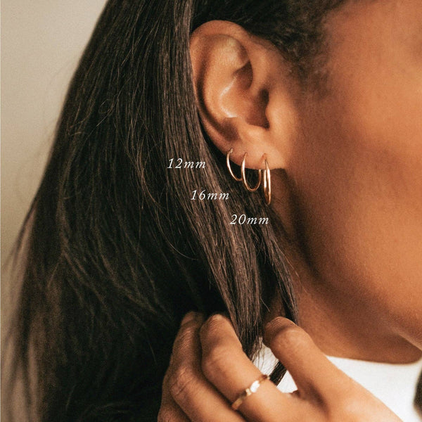 Live In Hoop Earrings: Gold Filled / 16mm