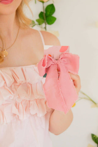 Freya Bow Clip: Pink - Lulu Bella Boutique