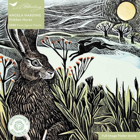 Adult Sustainable Jigsaw Puzzle Angela Harding: Hidden Hares by: Jigsaw; 1 pages / English