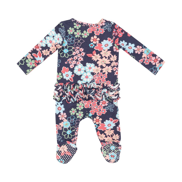 2 Way Zipper Footie- Japonisme Blossom Floral