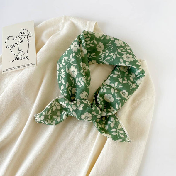 Versatile Retro Printed Square Scarf - Lulu Bella Boutique