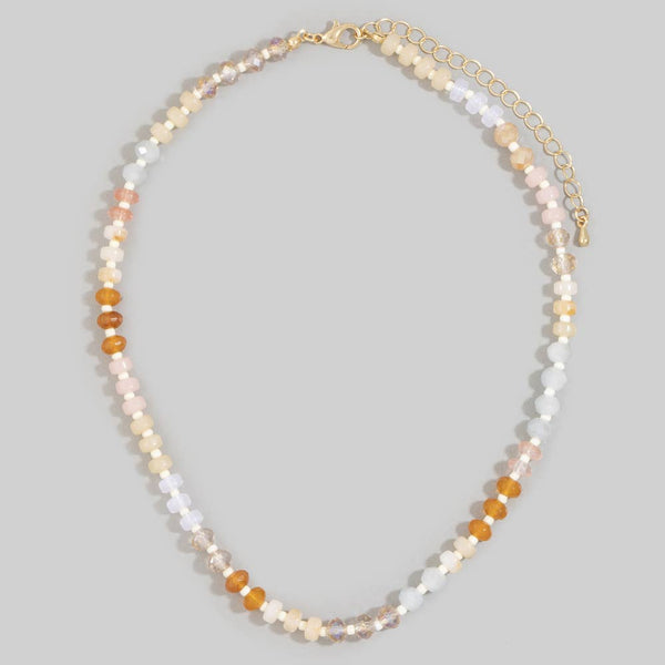 Mixed Glass Beaded Strand Necklace: GDIV