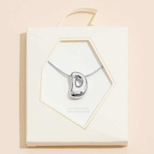 18K Gold Dipped Assorted Letters Bubble Monogram Necklaces: Gd - Lulu Bella Boutique