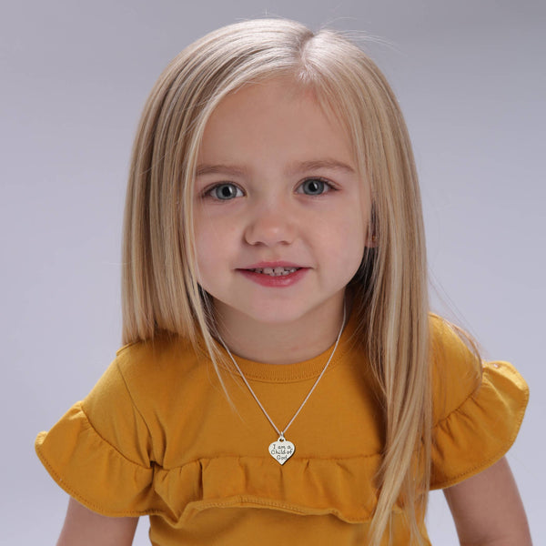 I am A Child of God Necklace With Heart for Girls & Kids