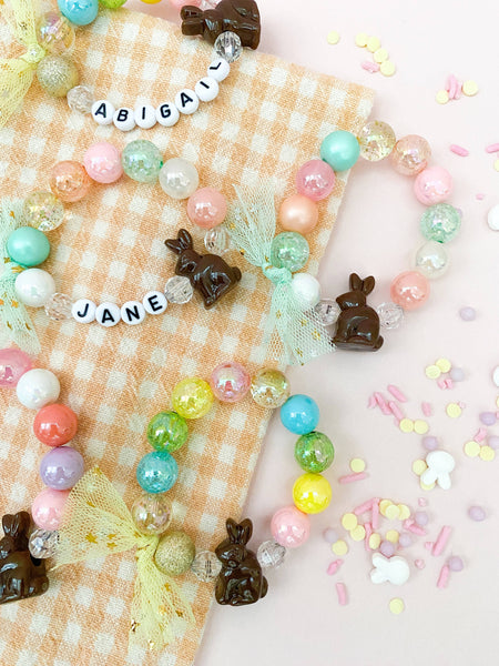 Chocolate Bunny Bracelet: Colorway 1 / Child 6” / Yes Tulle