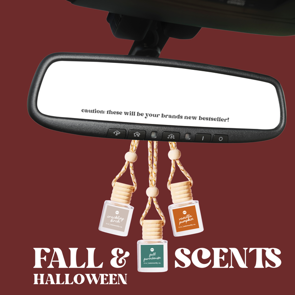 Car Diffusers | NEW Fall + Halloween Scents: Individual Mylar Bag / Cozy Season