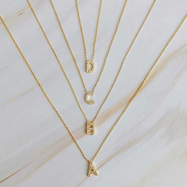 Understated Beauty Initial Necklace: T