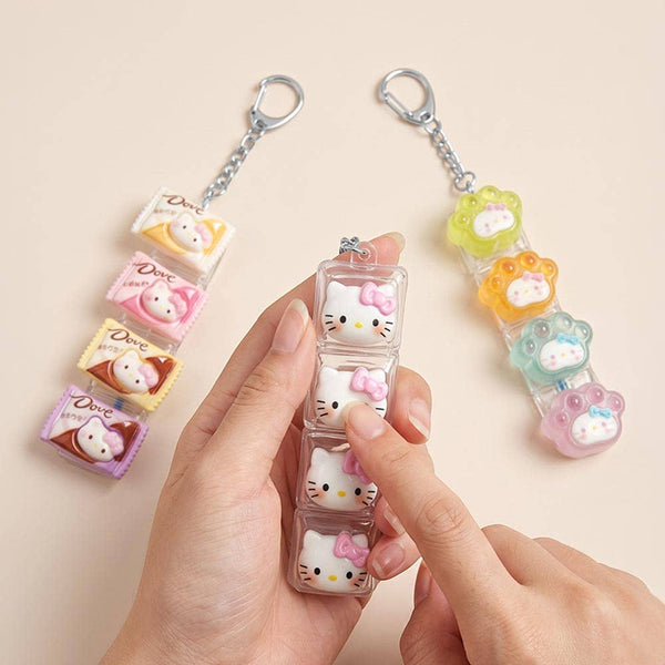 12PCS - Light Up Cute Character Fidget Clicker Keychain Toy