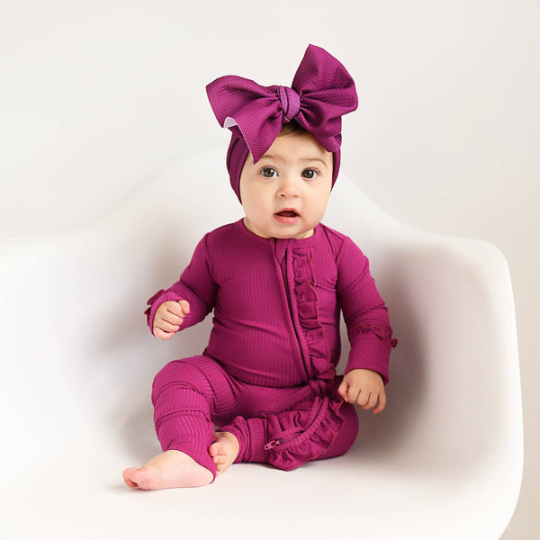 Bamboo Baby Pajama Sleepies Little Baby Ruffle Zip Zara: 2T