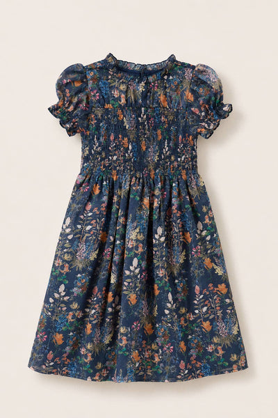 Mini Leonora Dress in Midnight Autumn Bouquet