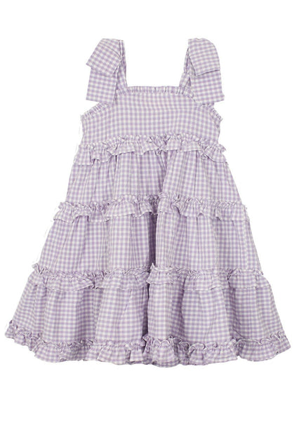Super Bloom Tiered Dress: Purple / 5 - Lulu Bella Boutique