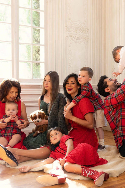 Mini Madeline Dress in Holiday Plaid