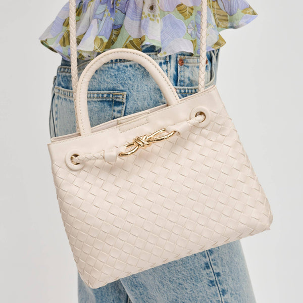 Blakely Woven Crossbody: Ivory - Lulu Bella Boutique