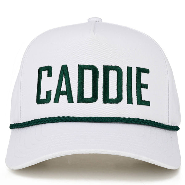 C.C CADDIE Letter with Rope on Two Tone Trucker Hat: White/Green - Lulu Bella Boutique