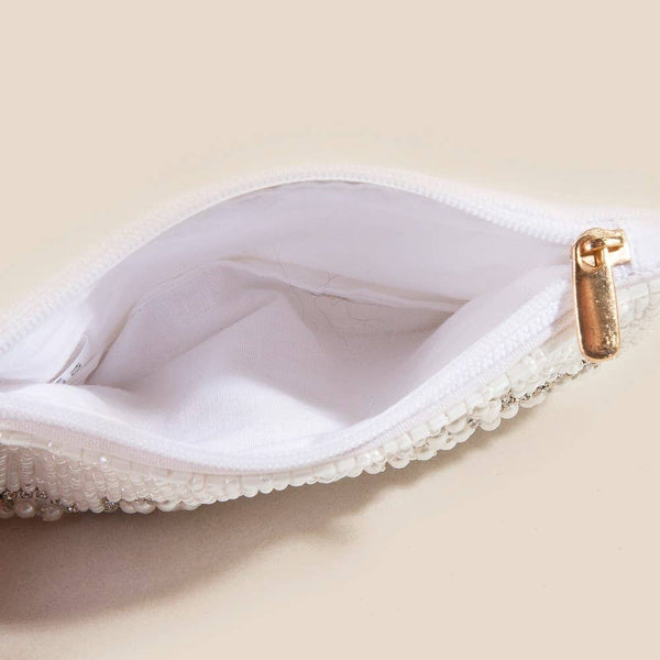 Bride And Ring Themed Seed Beaded Coin Purse: MULTI - Lulu Bella Boutique