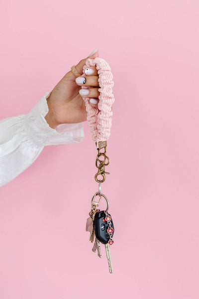 Rose Corduroy Scrunchie Keychain - Lulu Bella Boutique