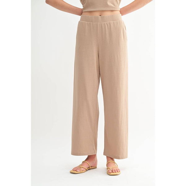 KNIT PANTS: Taupe - Lulu Bella Boutique
