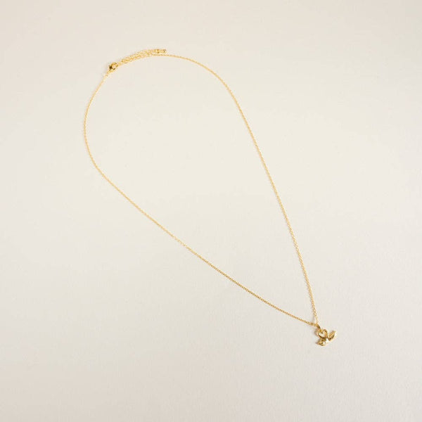 18K Gold Dipped Swan Heart Necklace: 18K Gold / ONE