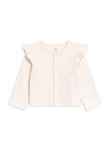 Organic Baby Hazel Cardigan - Ivory: 12-18M - Lulu Bella Boutique