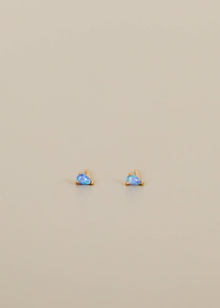 Teardrop - Fire Opal - Gold Earrings