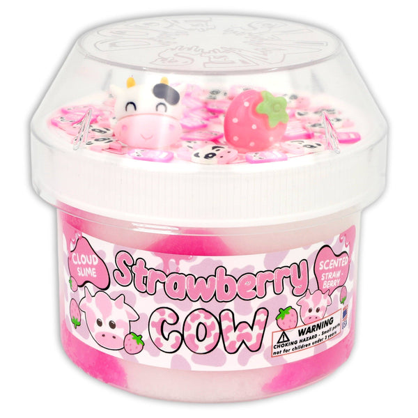 Strawberry Cow - Cloud Textured Slime - Lulu Bella Boutique