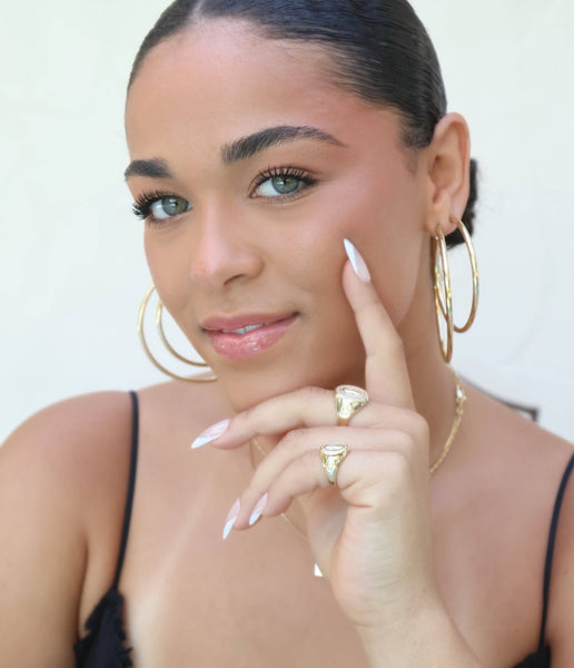 18k Gold Filled 70mm New Wave Hoop - Lulu Bella Boutique