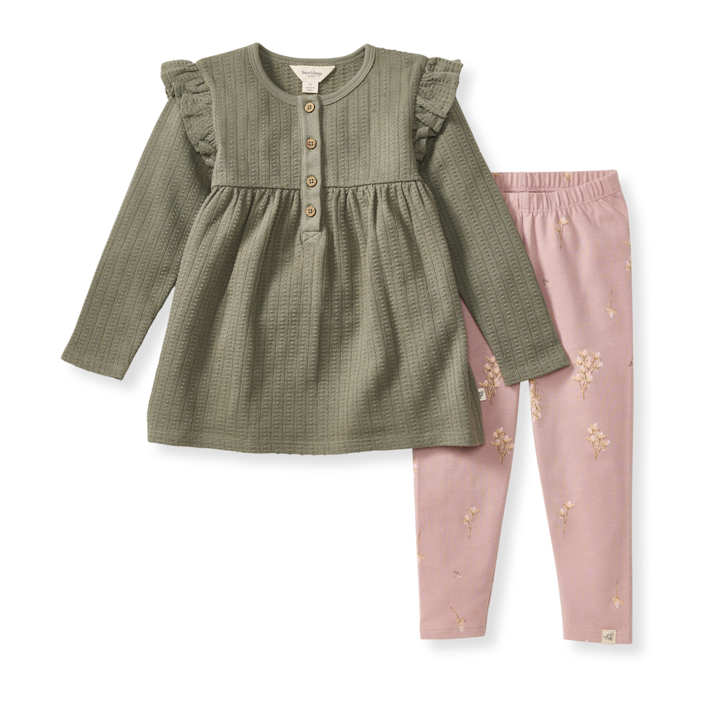 Budding Beauty Toddler Tunic Set: Tranquility