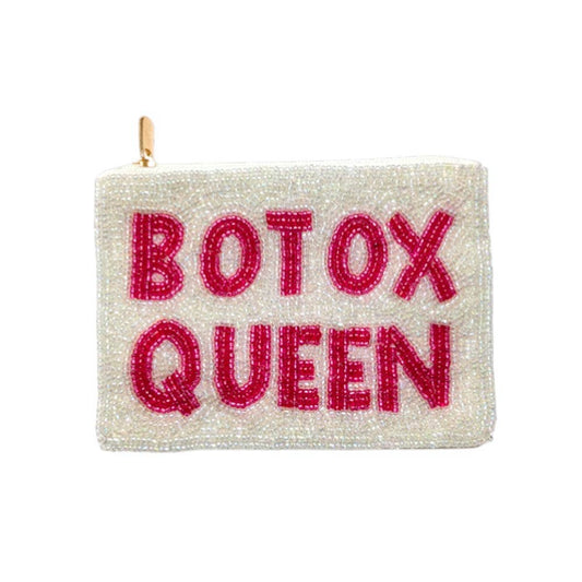 BOTOX QUEEN Message Seed Beaded Mini Pouch Bag - Lulu Bella Boutique