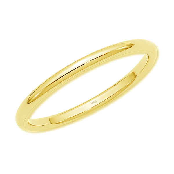 14K Gold-Plated Gold Band Baby Ring - 2mm Band: 0 - Lulu Bella Boutique