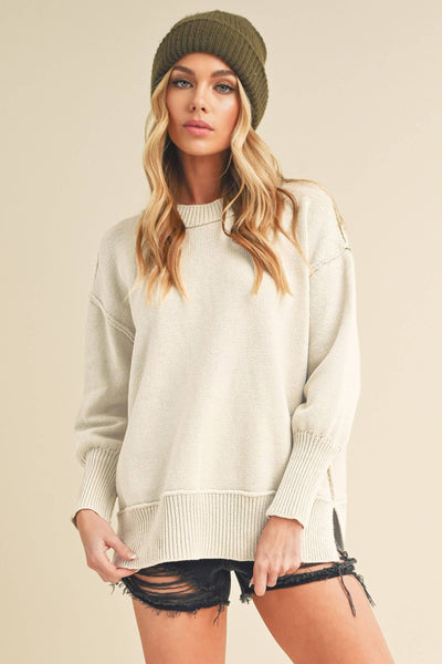 3152DK Ina Sweater: Olive / Contemporary / S - Lulu Bella Boutique