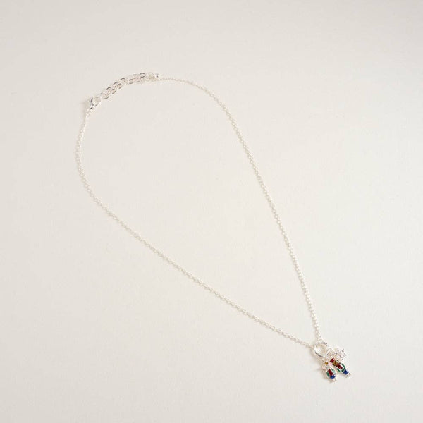 16 Inch Nutcracker Mouse King Charm Cluster Chain Necklace: Gold/Pink / ONE