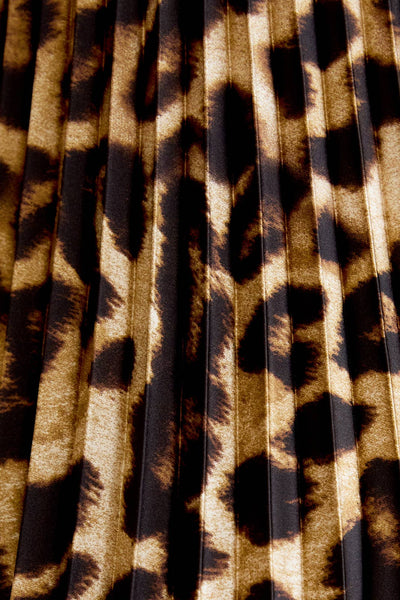 Animal Print Pleated Midi Skirt - Lulu Bella Boutique
