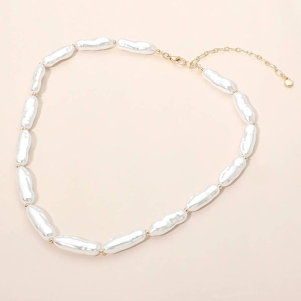 Baroque Pearl Beaded Necklace