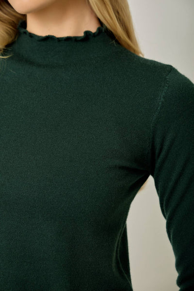 Lettuce Edge Essential Sweater Top: Green