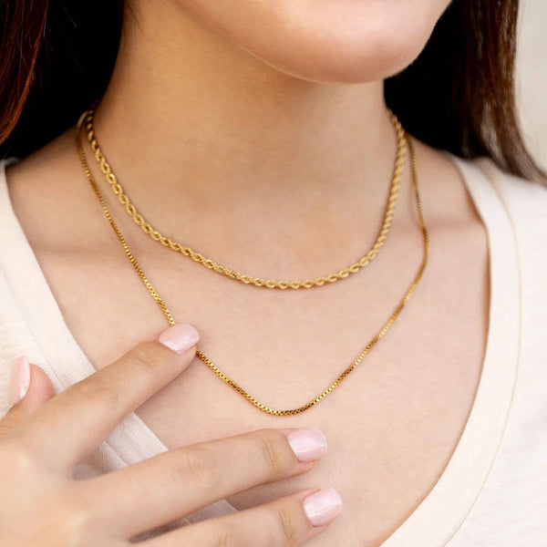14K Gold Filled PLUS™ 1.5mm Box Chain Necklace: Gold / 18
