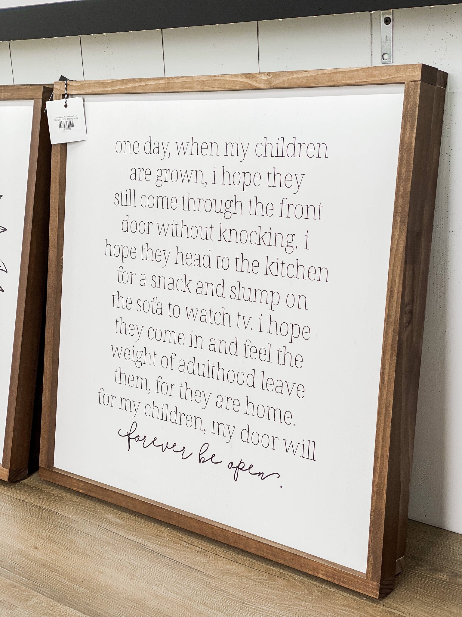 One Day When My Children | Mother's Day Gift: White / Light Oak / 9x9" - Lulu Bella Boutique