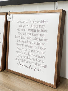 One Day When My Children | Mother's Day Gift: White / Light Oak / 9x9" - Lulu Bella Boutique