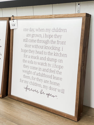 One Day When My Children | Mother's Day Gift: White / Light Oak / 9x9" - Lulu Bella Boutique