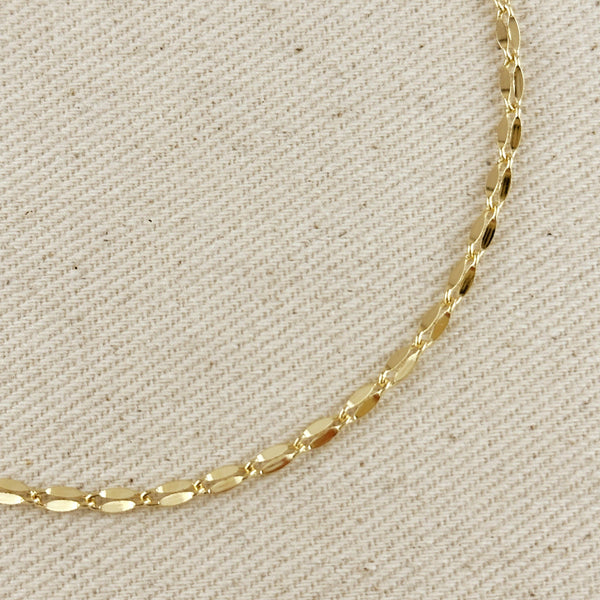 18k Gold Filled Detailed Chain Anklet - Lulu Bella Boutique