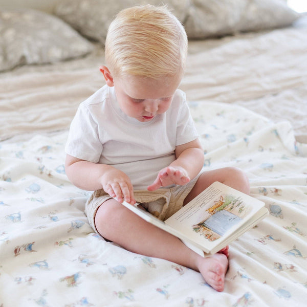 PETER RABBIT™ BAMBOO RAYON MUSLIN/LUSH BLANKETS: Girl - Lulu Bella Boutique