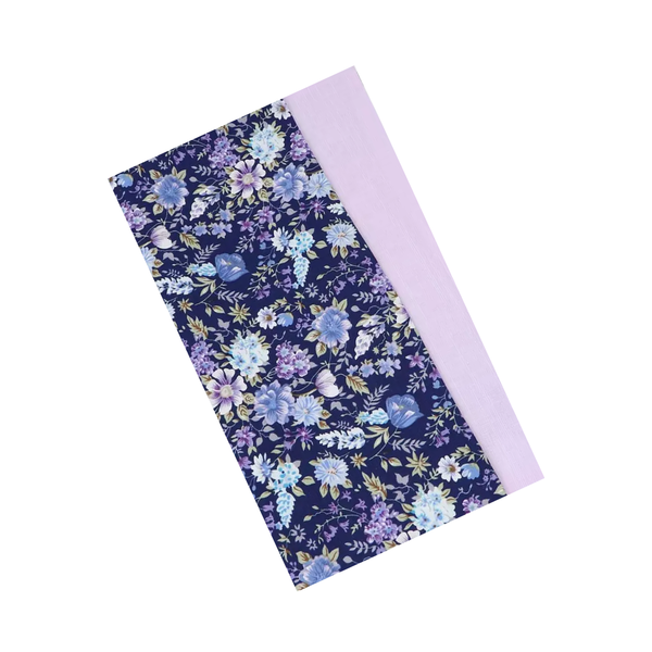 Lilac Two-Tone Solid & Purple Floral Tail Tie