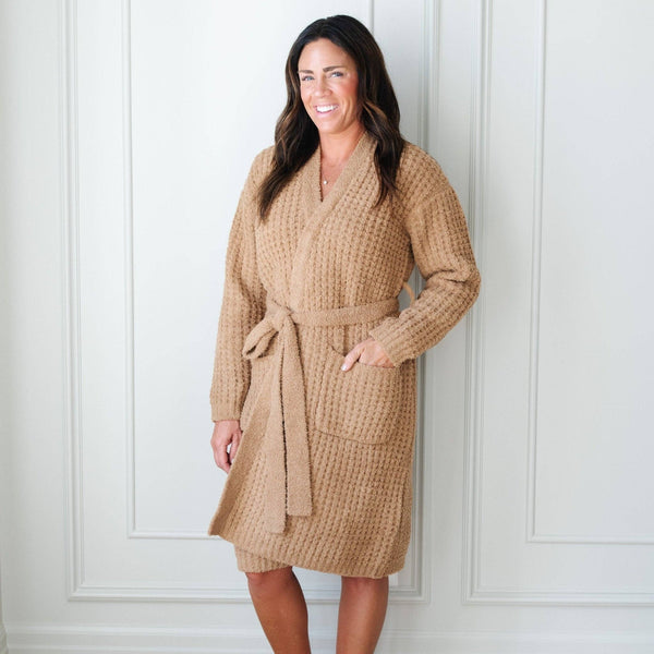 WAFFLE KNIT ROBES: Oxford / Medium - Lulu Bella Boutique