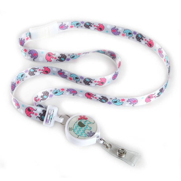 Elephant Ribbon Lanyard with Reel - Lulu Bella Boutique