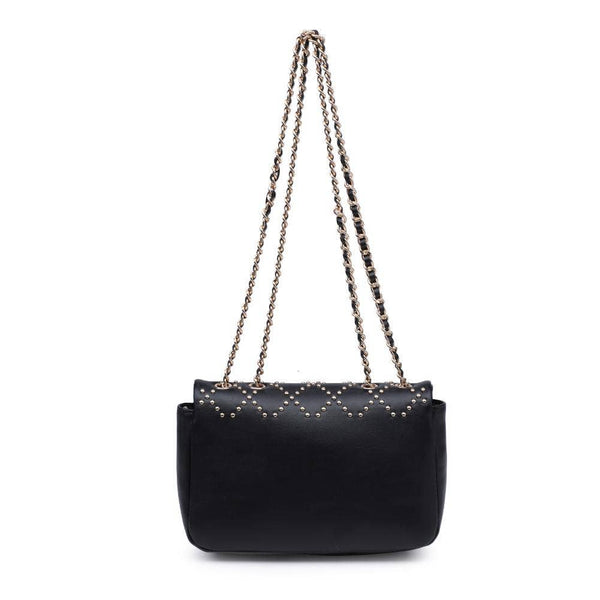 Avery Studded Crossbody: Chocolate - Lulu Bella Boutique