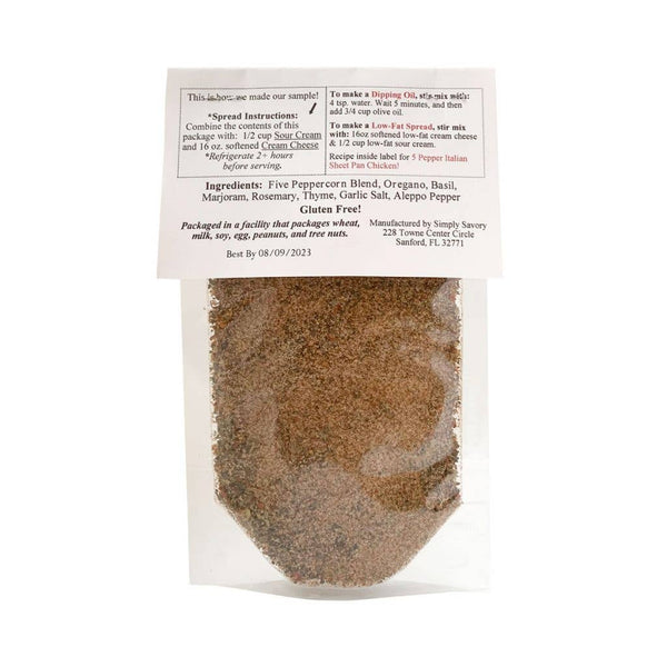 Five Pepper Italian Dip Mix & Spread - Lulu Bella Boutique