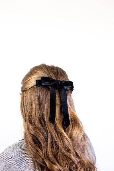 Grace & Grandeur Alice Short Bow Barrette: Dusty Mauve