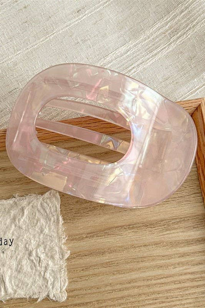 Jumbo Lay Flat Oval Hair Claw Clips Secure Styling | 40H1040: OFF WHITE - Lulu Bella Boutique