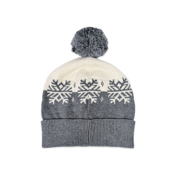 Ski Day Knit Baby Beanie Hat (Organic Cotton): Charcoal / One Size