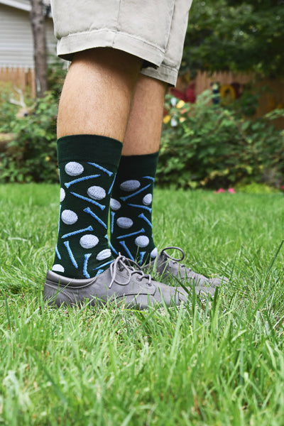 MeMoi Golf Bamboo Blend Men's Crew Socks: Navy Blazer / 10 13